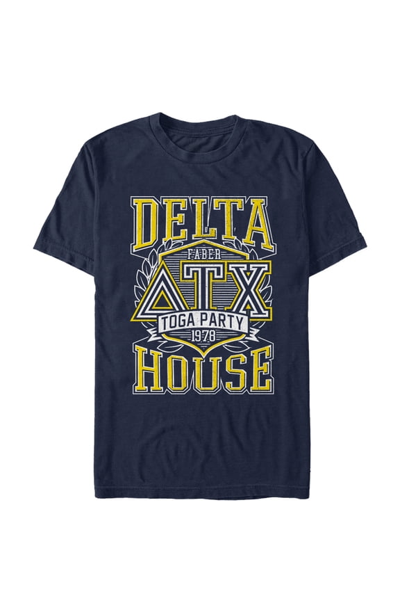 Men's Animal House Delta Toga Party Graphic Tee Navy Blue 2X Large