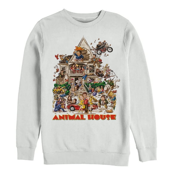 Men's Animal House Original Movie Poster Sweatshirt White Small