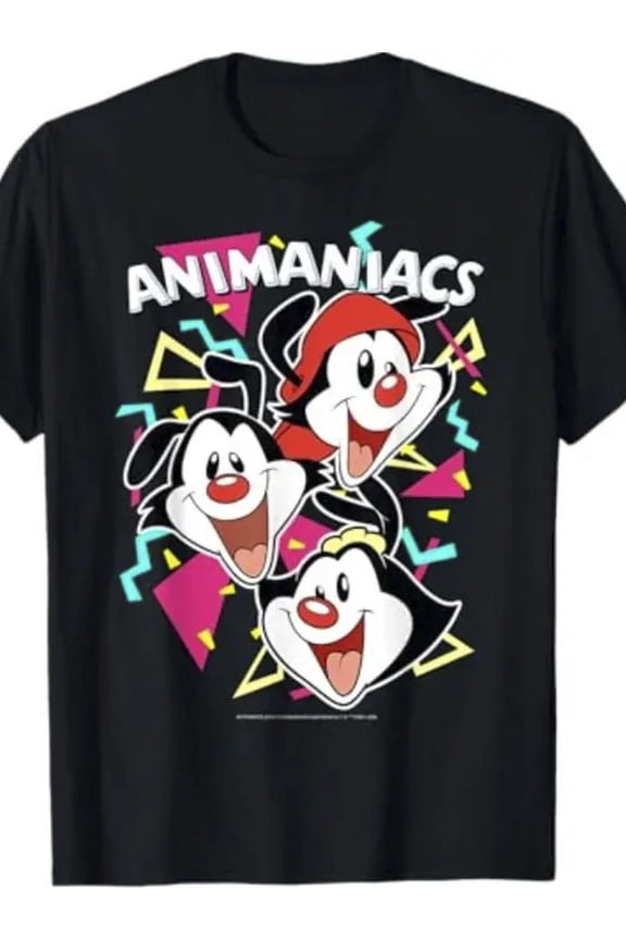 Men's Animaniacs Yakko Wakko Cotton T-Shirt - Comfortable Round Neck, Short Sleeve, Vibrant Cartoon Print, All-Season Casual Wear, Leisure Clothing | Vibrant Cartoon Tee | Cotton Fabric