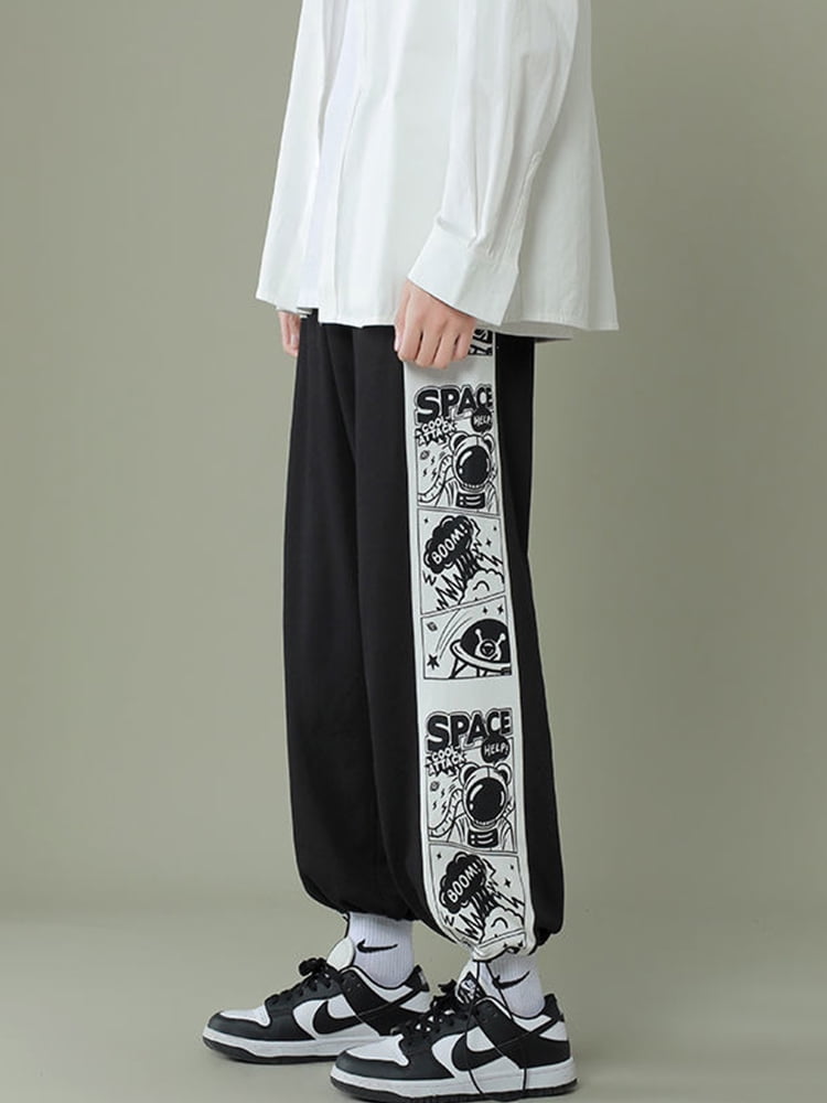 Men's Anime Casual Pants Japanese Gothic Sweatpants Hip Hop