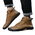 thumbnail image 1 of Men's Ankle Chukka Boots Non Slip Mens Casual Leather Shoes Lightweight Mid Top Loafers Walking Driving Work Booties for Male, 1 of 7
