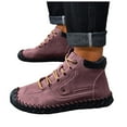 thumbnail image 1 of Men's Ankle Chukka Boots Non Slip Mens Casual Leather Shoes Lightweight Mid Top Loafers Walking Driving Work Booties for Male, 1 of 7