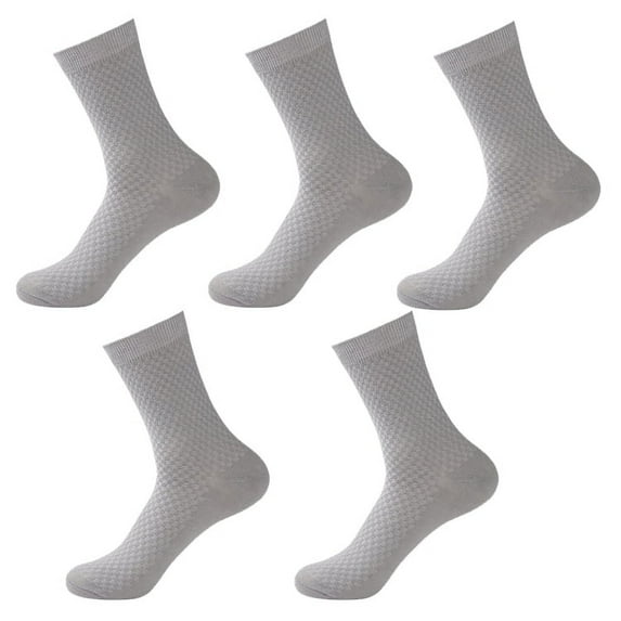 Men s Ankle Socks 5 Pairs Thick Cushion Running Socks Light gray