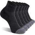 thumbnail image 1 of Men's Ankle Socks 6-Pack, Cushioned Athletic Running Socks with Arch Support, Breathable for Work & Sports, 1 of 5
