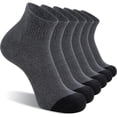 thumbnail image 1 of Men's Ankle Socks 6-Pack, Cushioned Athletic Running Socks with Arch Support, Breathable for Work & Sports, 1 of 5