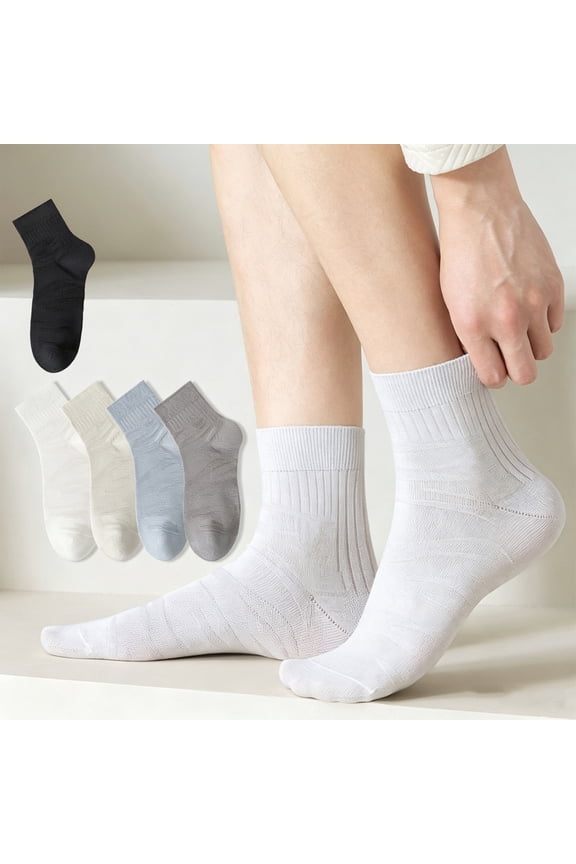 Men's Ankle Socks, Moves Seamless Stretch, Compression Arch, Stays Put, Seamless Toe,One Size