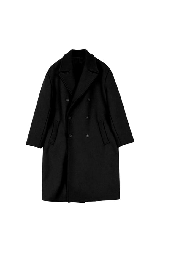 Men's Anorak Windbreaker Coat Double Medium Length Tw Eed Jacket for Autumn Winter Casual Outdoor Wear