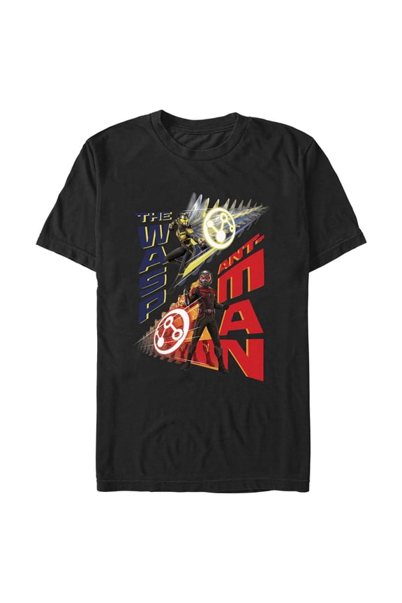 Men's Ant-Man and the Wasp: Quantumania Action Poses Graphic Tee Black Large