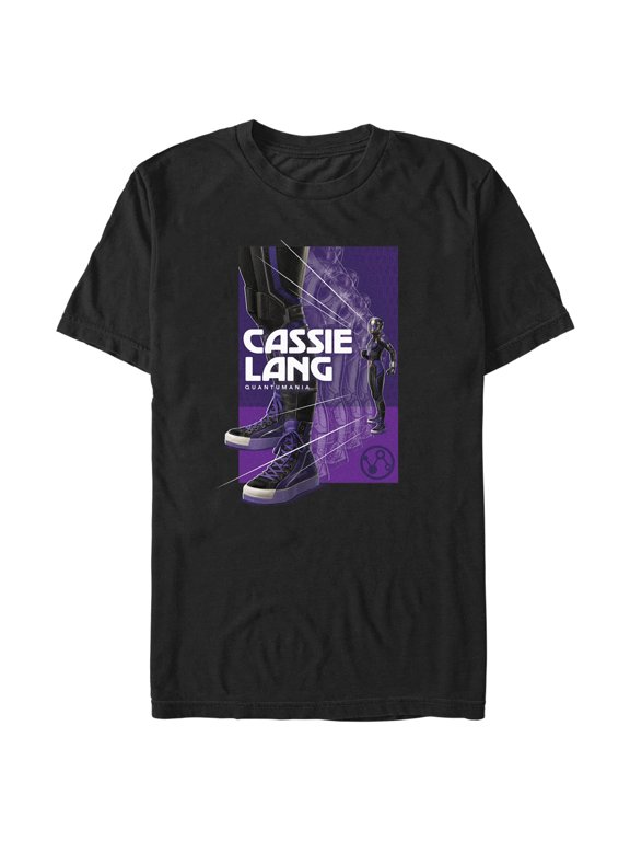 Men's Ant-Man and the Wasp: Quantumania Cassie Lang Sneakers Poster Graphic Tee Black Small