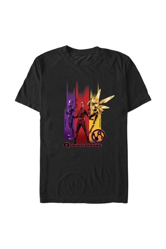 Men's Ant-Man and the Wasp: Quantumania Colorful Heroes Graphic Tee Black 2X Large
