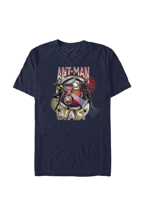 Men's Ant-Man and the Wasp: Quantumania Heroes Logo Graphic Tee Navy Blue Medium