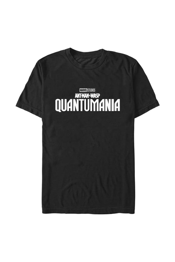 Men's Ant-Man and the Wasp: Quantumania Movie Logo White Graphic Tee Black Large