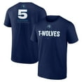 thumbnail image 1 of Men's Anthony Edwards Navy Minnesota Timberwolves Behind The Back Name & Number T-Shirt, 1 of 3
