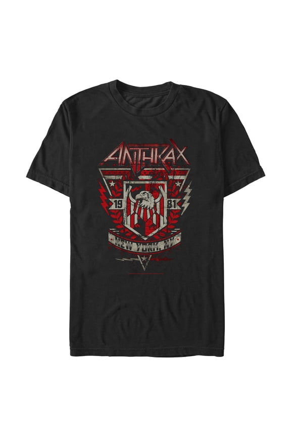 Men's Anthrax Distressed Eagle 1981 Graphic T-Shirt