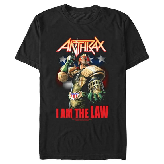 Men's Anthrax Dredd I Am The Law Graphic T-Shirt