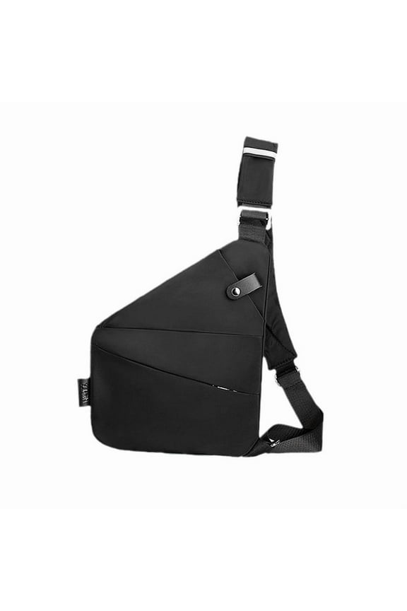 Men's Anti-Theft Oxford Cloth Crossbody Messenger Bag, Black