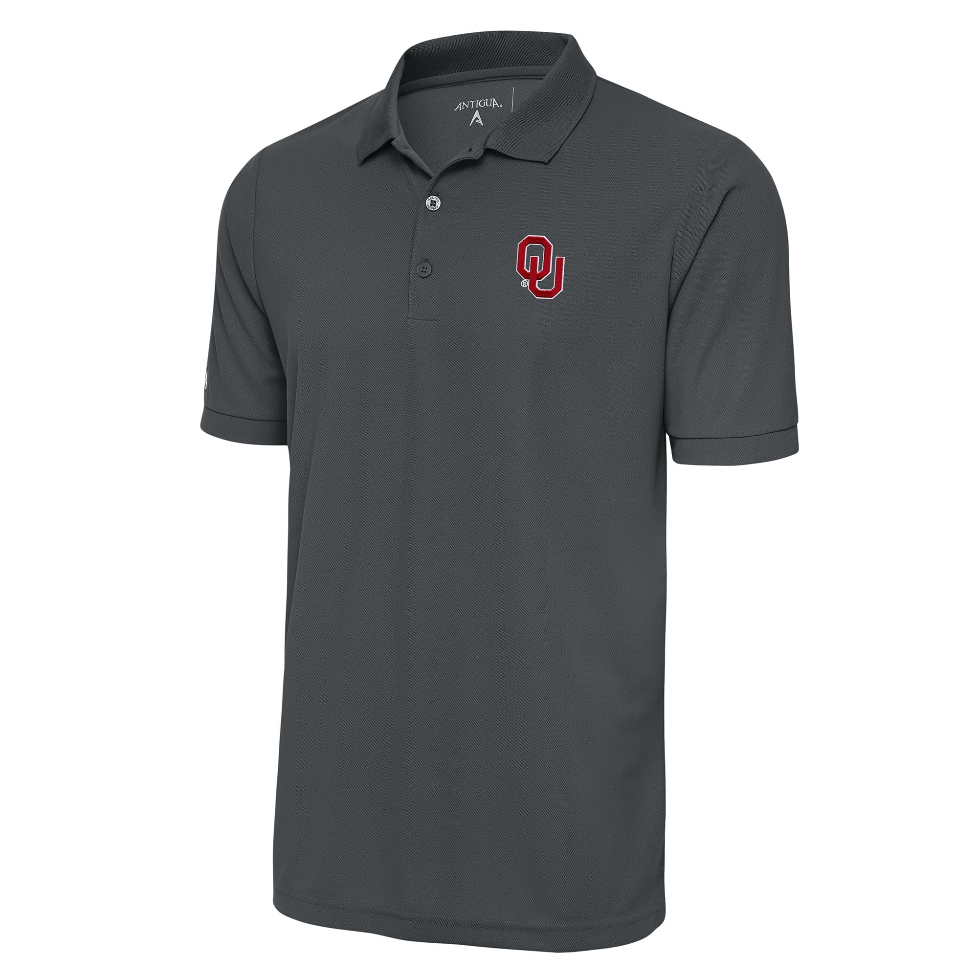 Men's Antigua Anthracite Oklahoma Sooners Legacy Pique Polo - Main Image