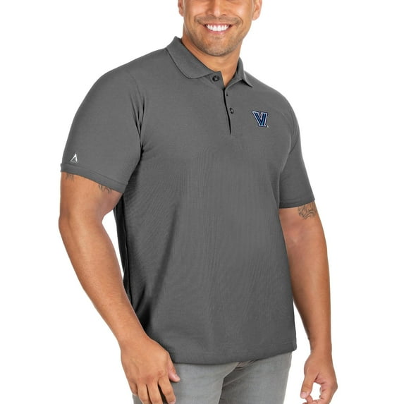Men's Antigua Anthracite Villanova Wildcats Big & Tall Legacy Pique Polo