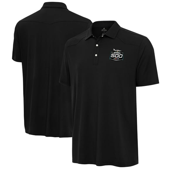 Men's Antigua Black 2026 Daytona 500 Western Polo