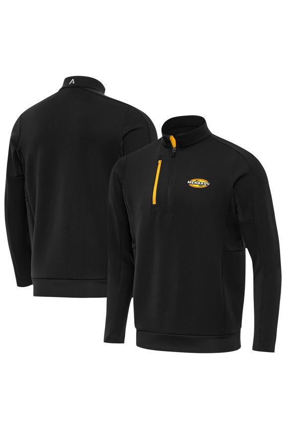 Men's Antigua Black ARCA Menards Series Generation Quarter-Zip Jacket