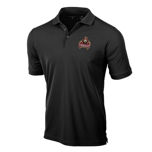 Men's Antigua Black Albany FireWolves Legacy Pique Polo