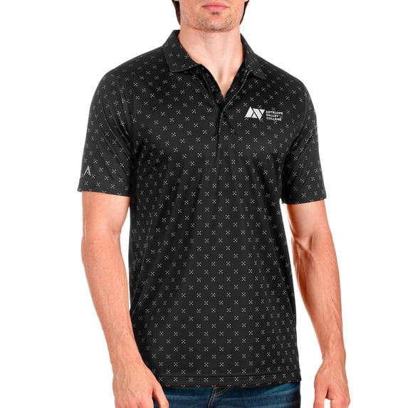 Men's Antigua Black Antelope Valley College Spark Polo