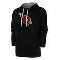 thumbnail image 1 of Men's Antigua Black Arizona Cardinals Victory Chenille Pullover Hoodie, 1 of 2