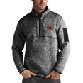 thumbnail image 1 of Men's Antigua Black Arkansas Razorbacks Fortune Half-Zip Sweatshirt, 1 of 1