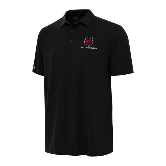 Men's Antigua Black Arkansas State Red Wolves Era Polo