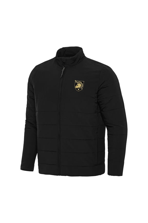 Men's Antigua Black Army Black Knights Swelter Full-Zip Puffer Jacket