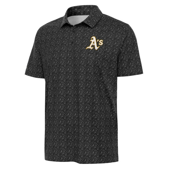 Men's Antigua Black Athletics Figment Polo