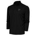 thumbnail image 1 of Men's Antigua Black Atlanta Falcons Tonal Logo Tribute Quarter-Zip Pullover Top, 1 of 2