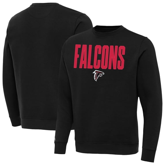 Men's Antigua Black Atlanta Falcons Victory Sweatshirt