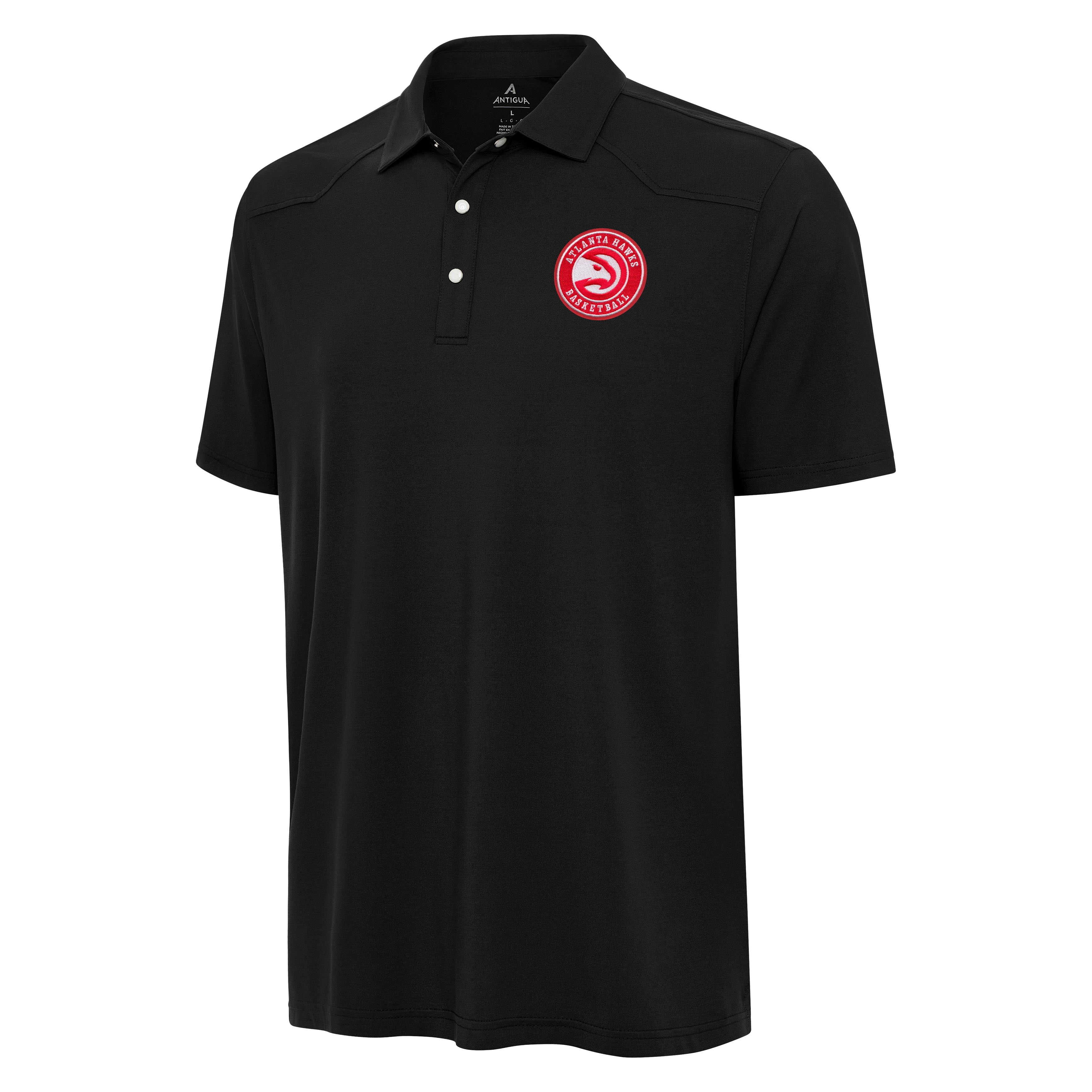 Men's Antigua Black Atlanta Hawks Western Polo - Walmart.com
