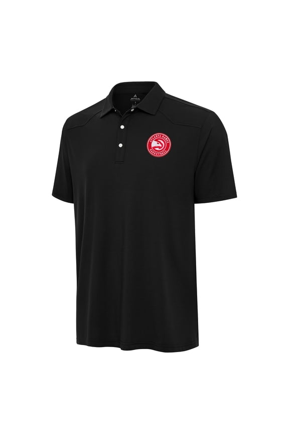 Men's Antigua Black Atlanta Hawks Western Polo