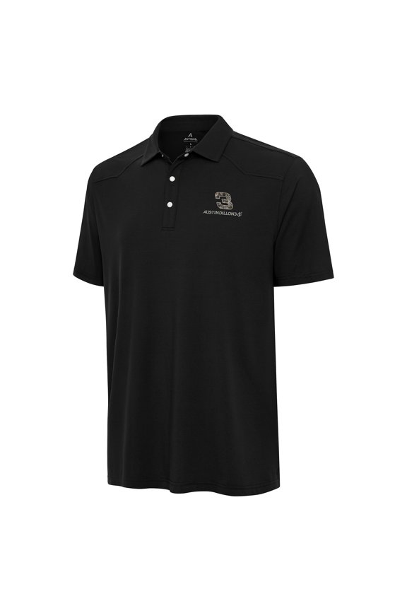Men's Antigua Black Austin Dillon Western Polo