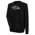 thumbnail image 1 of Men's Antigua  Black Baltimore Ravens Victory Crewneck Pullover Sweatshirt, 1 of 1