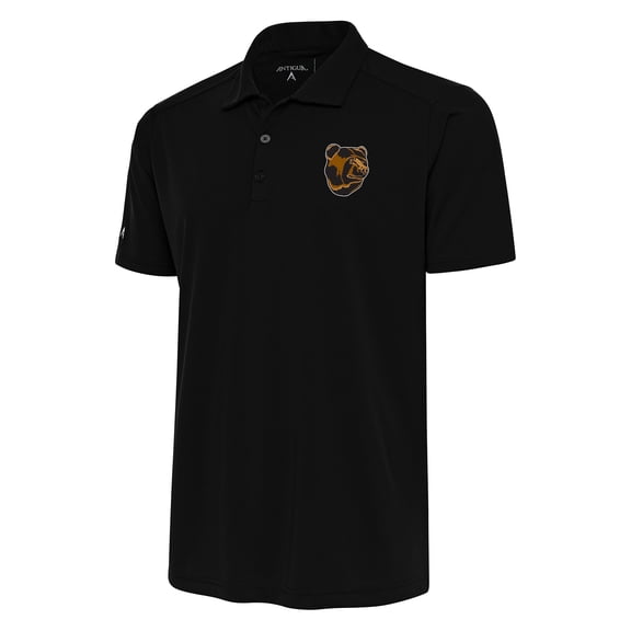 Men's Antigua Black Boston Bruins Special Edition 2.0 Tribute Polo