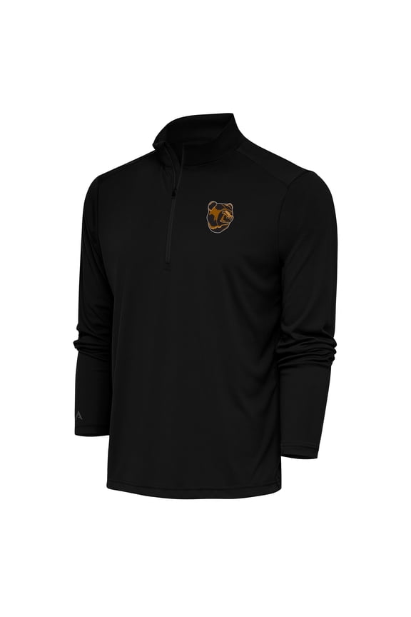 Men's Antigua Black Boston Bruins Special Edition 2.0 Tribute Quarter-Zip Pullover Top