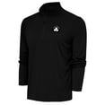 thumbnail image 1 of Men's Antigua Black Boston Celtics Metallic Logo Tribute Quarter-Zip Top, 1 of 1