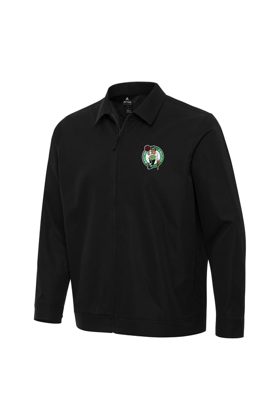Men's Antigua Black Boston Celtics Pivot Full-Zip Jacket