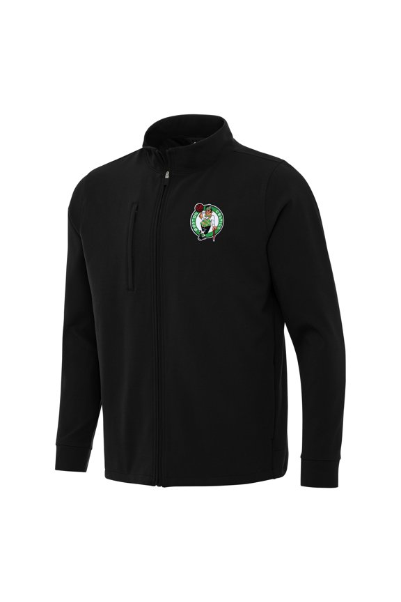 Men's Antigua Black Boston Celtics Regard Full-Zip Jacket