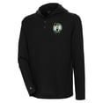 thumbnail image 1 of Men's Antigua  Black Boston Celtics Strong Hold Long Sleeve Henley Hoodie T-Shirt, 1 of 1