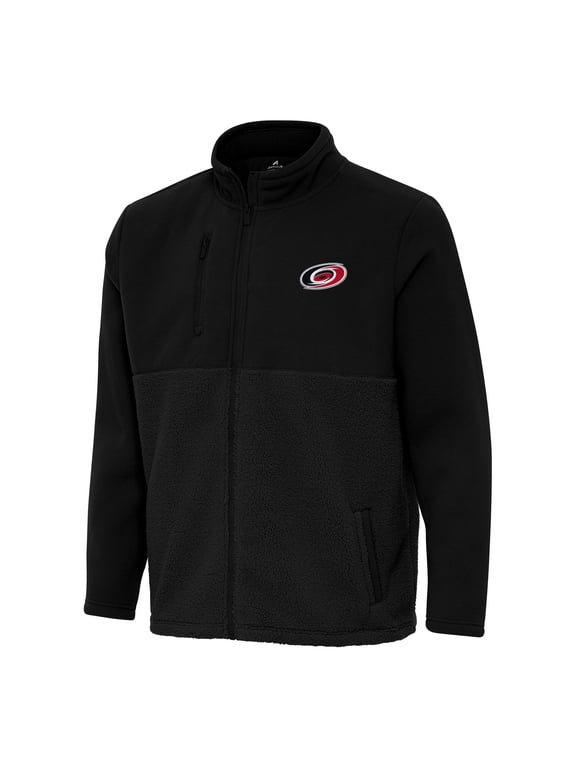 Men's Antigua Black Carolina Hurricanes Daily Fused Full-Zip Jacket