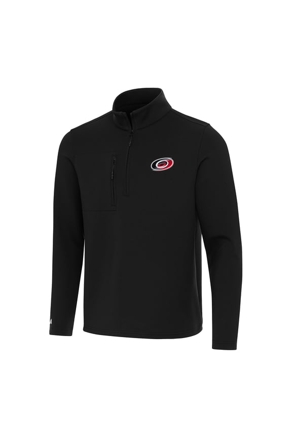 Men's Antigua Black Carolina Hurricanes Insider Quarter-Zip Top
