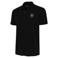 thumbnail image 1 of Men's Antigua Black Charlotte FC Brushed Metallic Logo Tribute Polo, 1 of 1