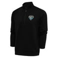 thumbnail image 1 of Men's Antigua  Black Charlotte Knights Generation Quarter-Zip Pullover Top, 1 of 1