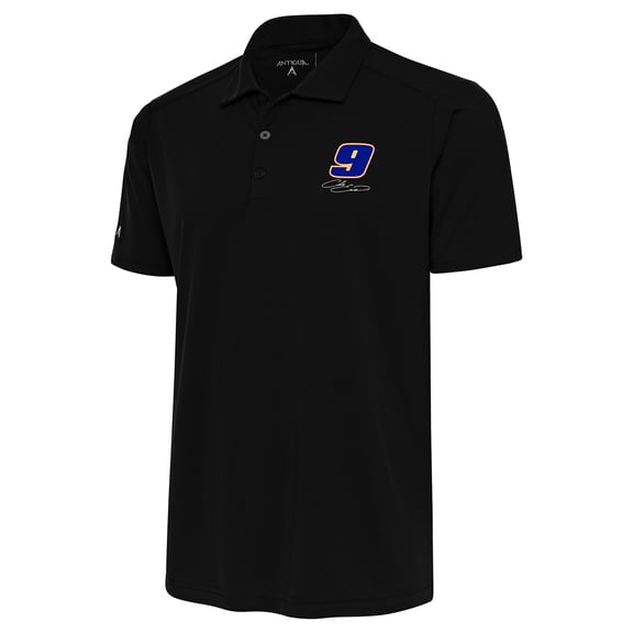 Men's Antigua Black Chase Elliott Tribute Polo