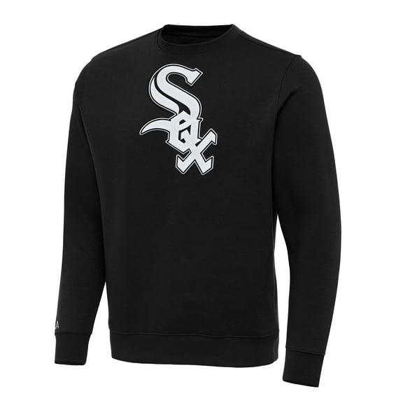Men's Antigua Black Chicago White Sox Big & Tall Victory Pullover Sweatshirt