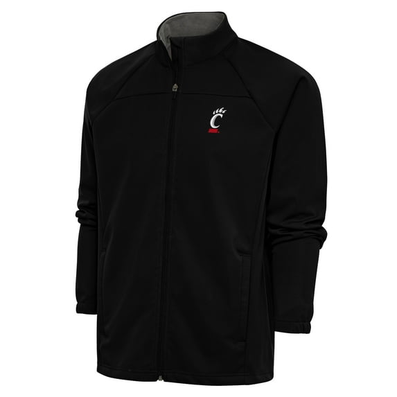 Men's Antigua Black Cincinnati Bearcats Links Full-Zip Golf Jacket